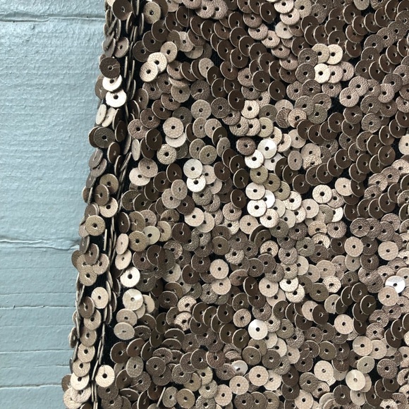 Laundry by Shelli Segal Allover Sequin Bodycon Dress Size 2 Gold Sleeveless - Picture 7 of 14